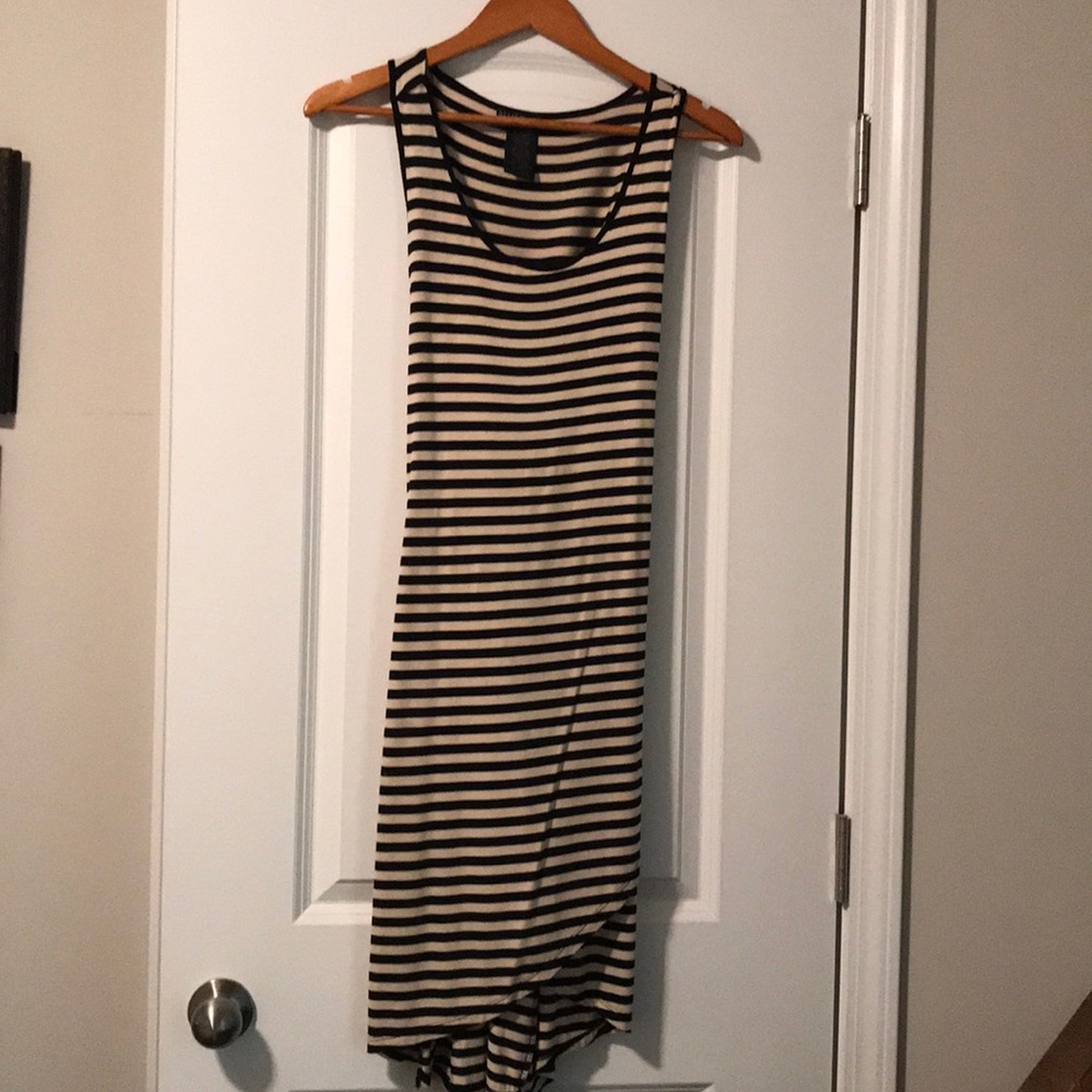 Black and tan striped dress